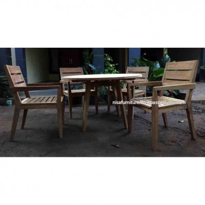 Teak Garden Patio Outdoor dining table set otherhomefurniture