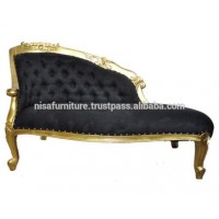 Antique Hand Wood Carved Frame French Style Chaise Lounge Sofa Decor Furniture otherhomefurniture